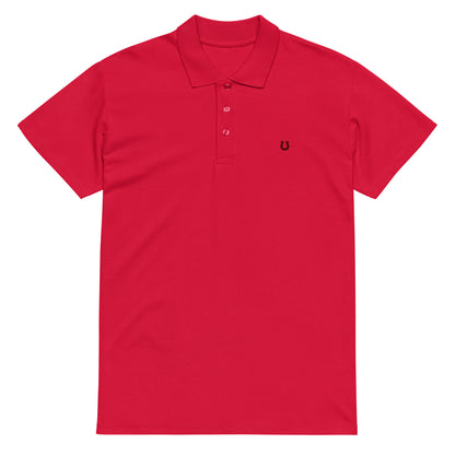 Polo Piqué con Bordado de Herradura Rojo